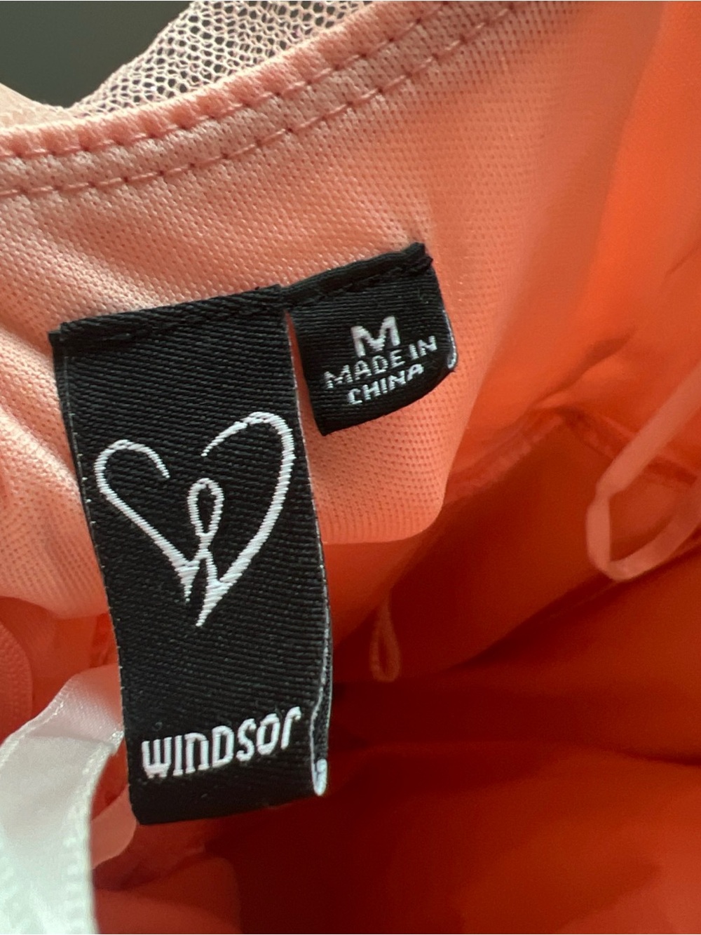 Windsor Dress Sz M Quinceanera Fairy Glitter Ball Gown Peach Pink Prom Hoco - Picture 7 of 11